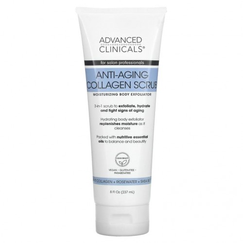 Advanced Clinicals, Anti-Aging Collagen Scrub, 8 fl oz (237 ml)