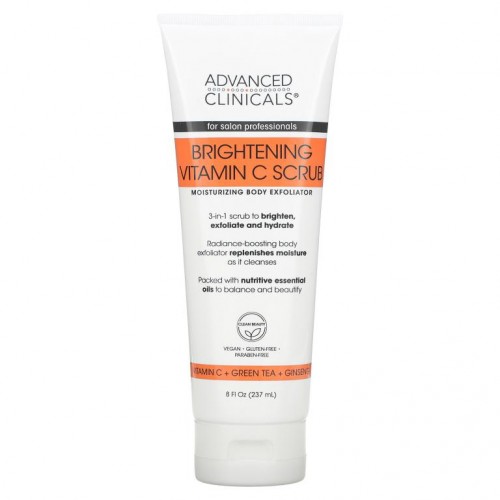 Advanced Clinicals, 브라이트닝 비타민C 스크럽, 237ml(8fl oz)