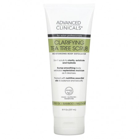 Advanced Clinicals, Clarifying Tea Tree Scrub, 8 fl oz (237 ml)