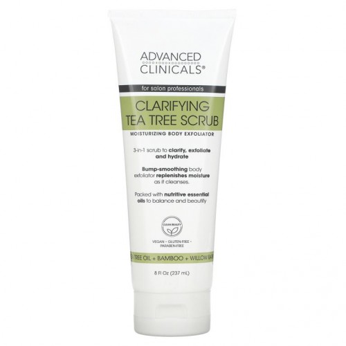 Advanced Clinicals, Clarifying Tea Tree Scrub, 8 fl oz (237 ml)