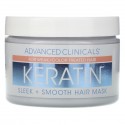 Advanced Clinicals, Keratin, Sleek + Smooth Hair Mask, 12 oz (340 g)