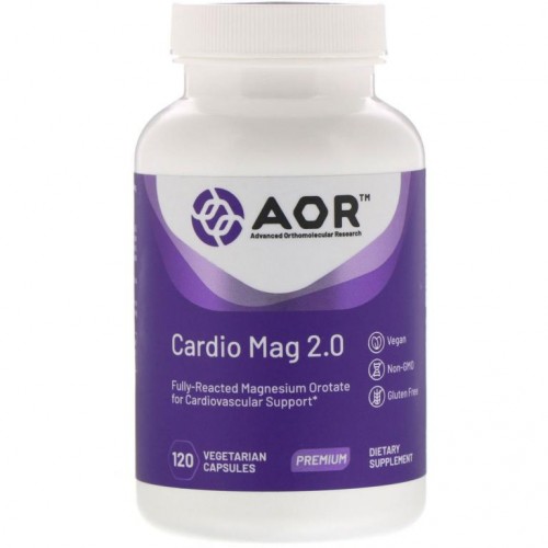 Advanced Orthomolecular Research AOR, 카르디오 마그네슘 2.0, 베지 캡슐 120정