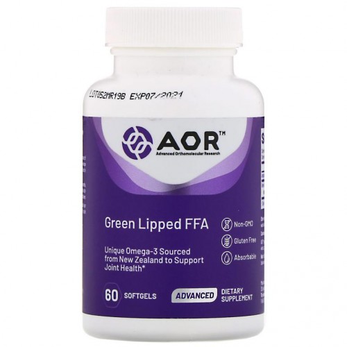 Advanced Orthomolecular Research AOR, 초록입 FFA, 소프트젤 60정