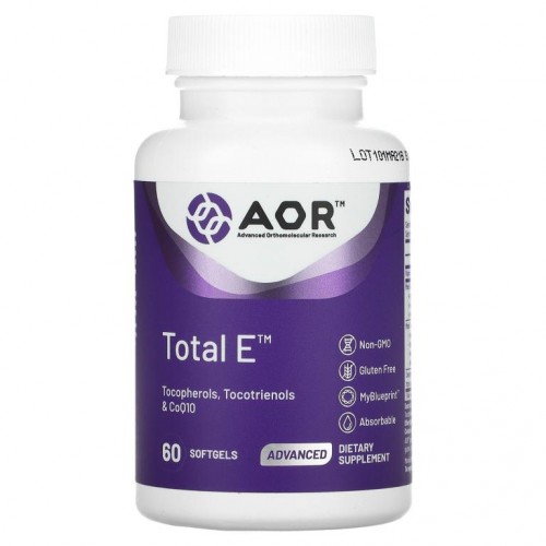 Advanced Orthomolecular Research AOR, Total E, 소프트젤 60정