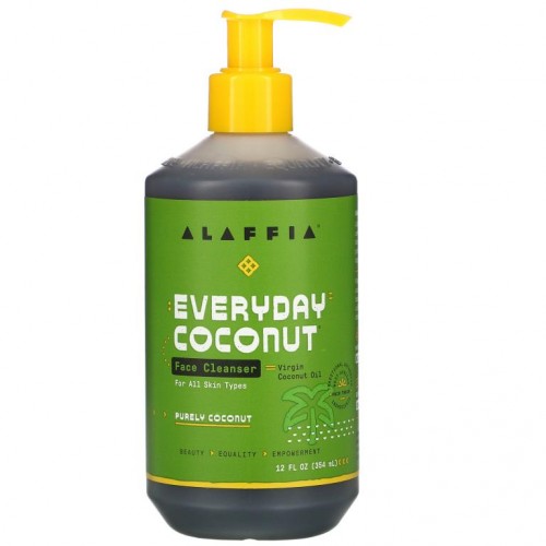 Alaffia, 에브리데이 코코넛, 페이스 클렌저, 354ml(12fl oz)