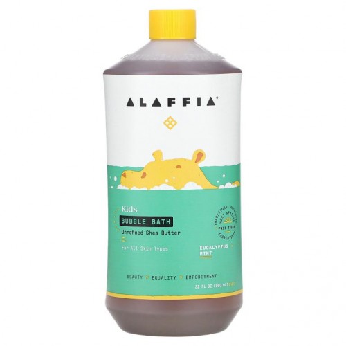 Alaffia, 키즈 버블 배스, 유칼립투스 민트, 950ml(32fl oz)