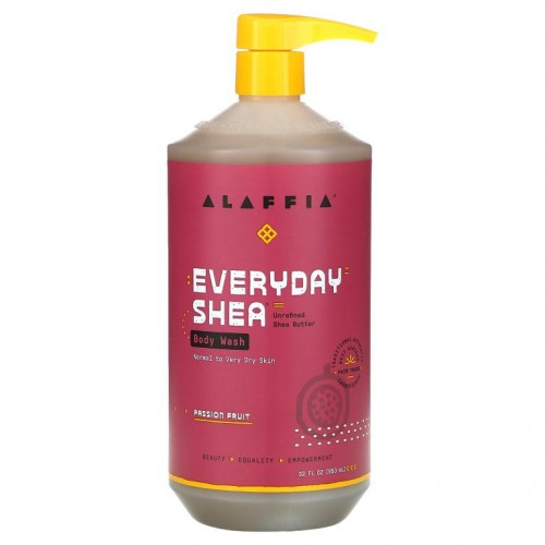 Alaffia, 에브리데이 시어, 바디 워시, Passion Fruit, 950ml(32fl oz)