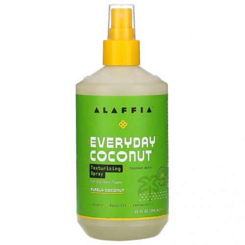 Alaffia, Everyday Coconut, 텍스처 스프레이, 퓨얼리 코코넛 향, 354ml(12fl oz)