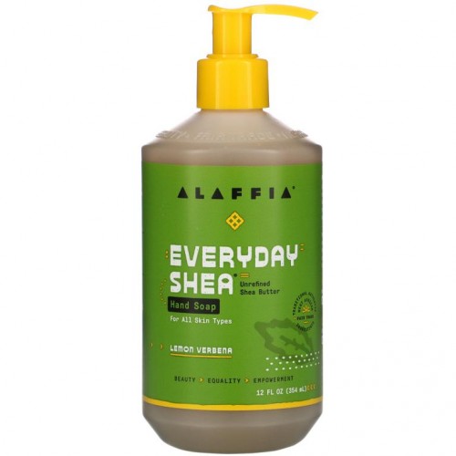 Alaffia, Everyday Shea, 핸드 솝, 레몬 버베나, 354ml(12fl oz)
