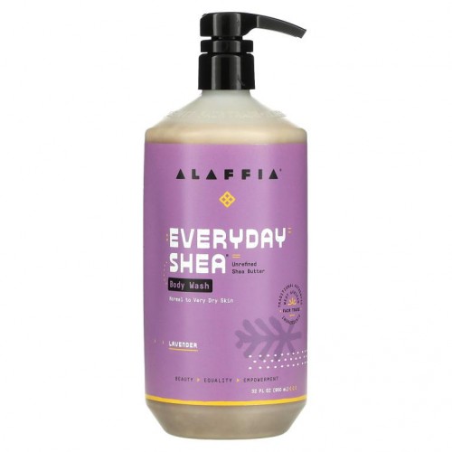 Alaffia, Everyday Shea, 바디 워시, 라벤더, 950ml(32fl oz)