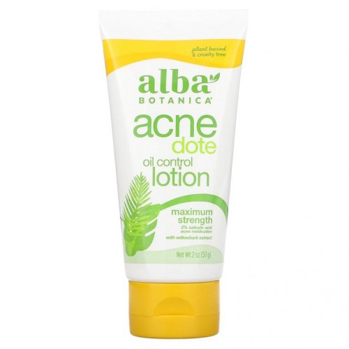 Alba Botanica, 아크네 도트, 유분 조절 로션, 오일 프리, 2oz (57g)