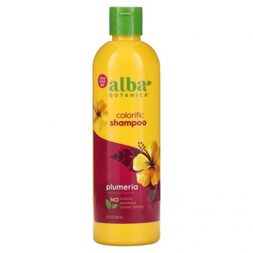 Alba Botanica, 하와이안 샴푸, 컬러리픽 플루메리아, 12 액량 온스 (355 밀리리터)