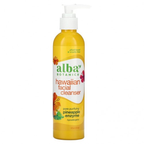 Alba Botanica, 하와이안 페이셜 클렌저, 모공 정화 파인애플 효소, 237ml(8fl oz)