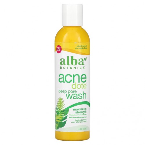 Alba Botanica, Acne Dote, 딥 포어 워시, 오일 무함유, 177ml(6fl oz)