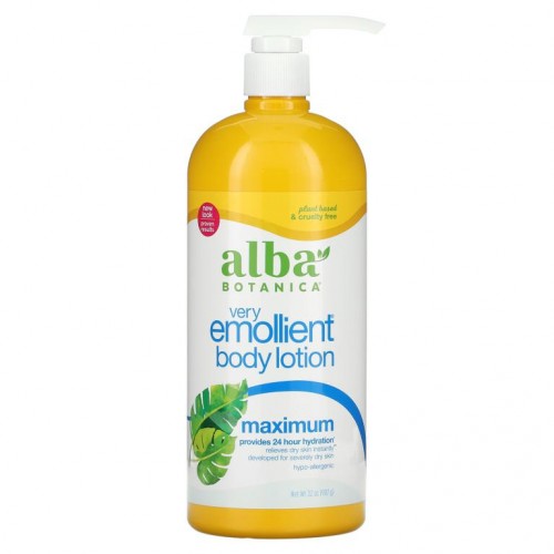Alba Botanica, Very Emollient, 바디로션, 맥시멈 드라이 스킨 포뮬라, 907g(32oz)
