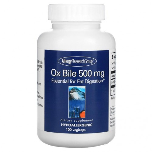 Allergy Research Group, 황소 담즙, 500mg, 베지 캡슐 100정