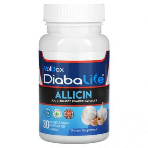 Allimax, Diabalife, 알리신, 500mg, 베지 캡슐 30정