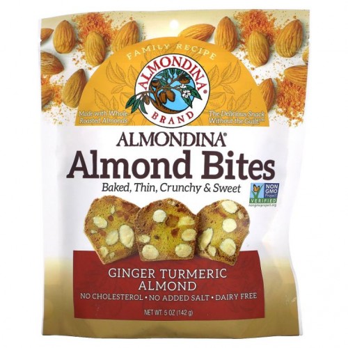 Almondina, Almond Bites, Ginger Turmeric Almond, 5 oz (142 g)