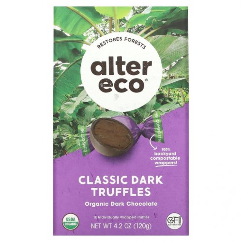 Alter Eco, 유기농 클래식 다크 트러플, 다크 초콜릿, 4.2 oz (120 g)