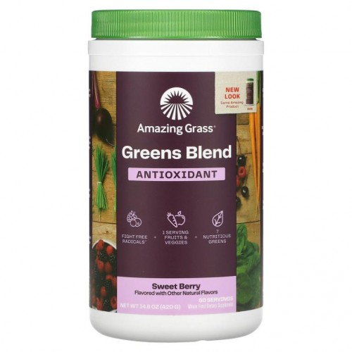 Amazing Grass, Green Superfood, 항산화제, 스위트 베리, 420g(14.8oz)