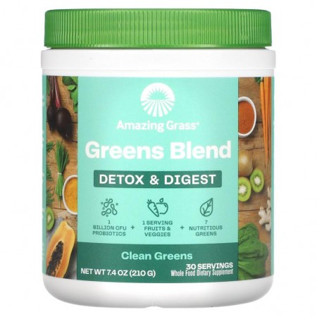 Amazing Grass, Green Superfood, 해독 & 소화, 210g(7.4oz)