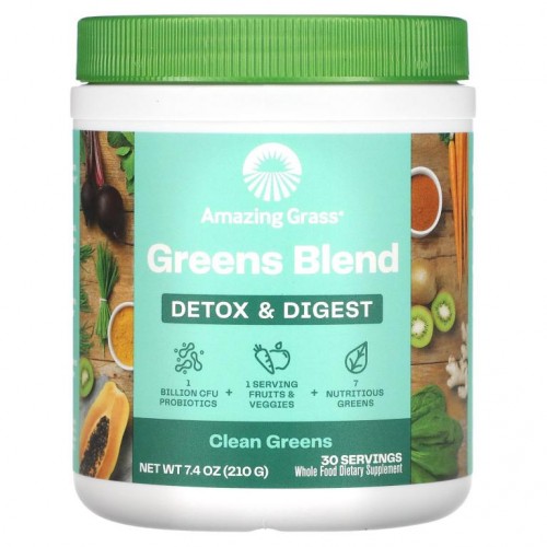 Amazing Grass, Green Superfood, 해독 & 소화, 210g(7.4oz)