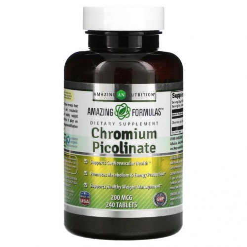 Amazing Nutrition, 피콜린산크로뮴, 200mcg, 240정
