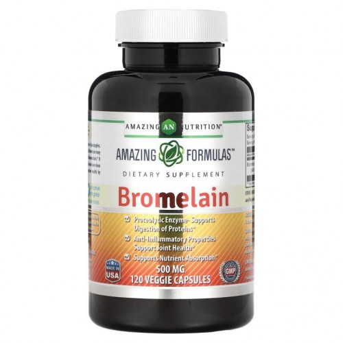 Amazing Nutrition, 브로멜라인, 500mg, 베지 캡슐 120정