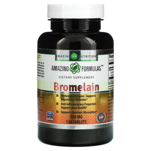 Amazing Nutrition, 브로멜라인, 500mg, 120정