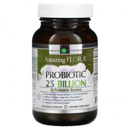 Amazing Nutrition, Amazing Flora, 프로바이오틱, 250억 CFU, 베지 캡슐 60정