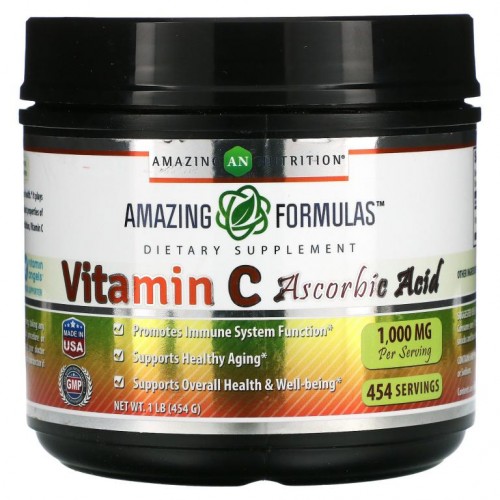 Amazing Nutrition, 비타민C 아스코르브산, 1,000mg, 454g(1lb)