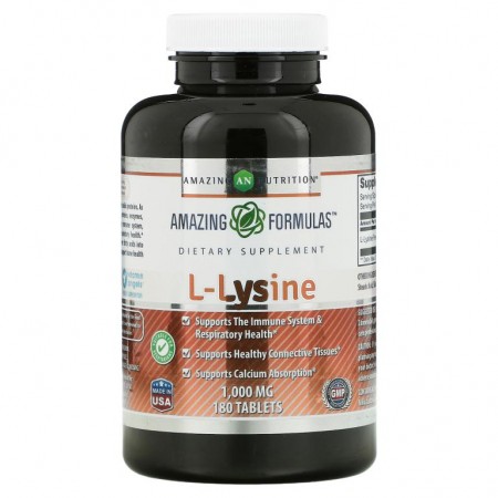 Amazing Nutrition, L-라이신, 1000mg, 180 타블렛