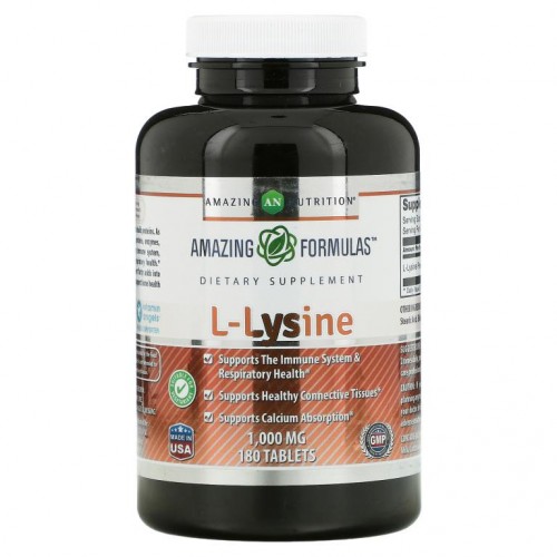Amazing Nutrition, L-라이신, 1000mg, 180 타블렛