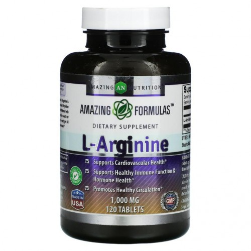 Amazing Nutrition, l-아르기닌, 1,000mg, 120정