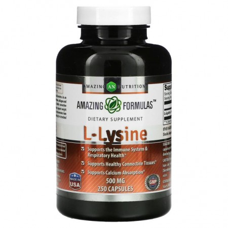 Amazing Nutrition, l-라이신, 500mg, 캡슐 250정