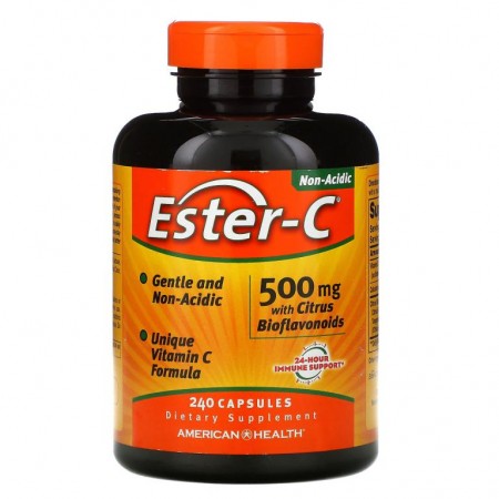 American Health, 시트러스 바이오플라보노이드 함유 Ester C, 500mg, 캡슐 240정