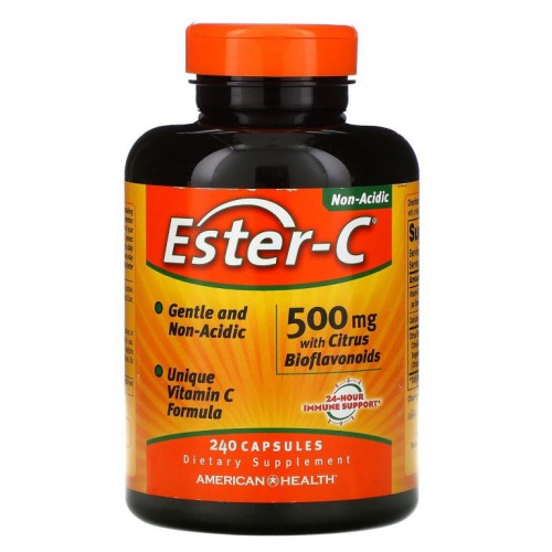 American Health, 시트러스 바이오플라보노이드 함유 Ester C, 500mg, 캡슐 240정