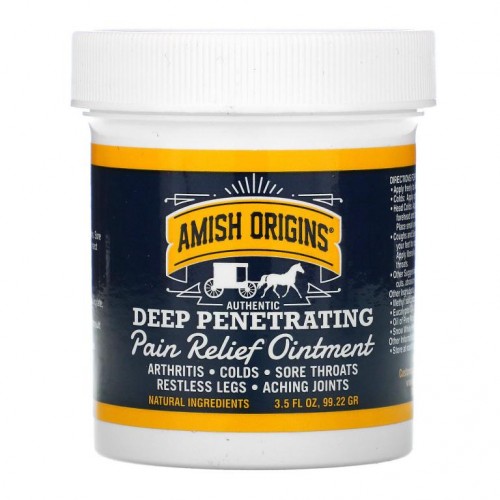 Amish Origins, 깊게 침투, 통증 완화 연고, 3.5 oz (99.22 g)