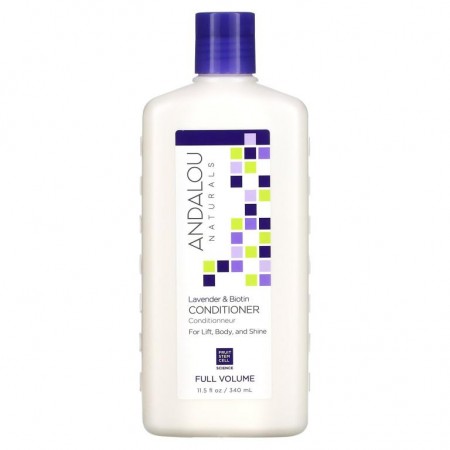 Andalou Naturals, 컨디셔너, 헤어 볼륨 및 리프팅, 힘 있고 윤기있는 모발, 라벤더와 비오틴, 11.5 fl oz (340ml)