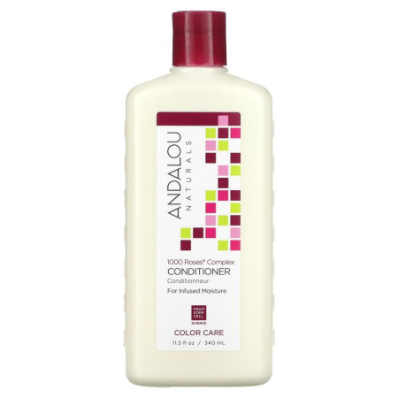 Andalou Naturals, 컨디셔너, 염색 모발 케어, 보습, 1000 로즈 콤플렉스, 11.5 fl oz (340 ml)