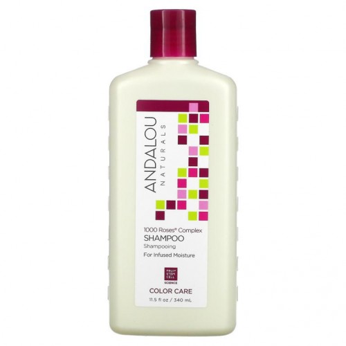 Andalou Naturals, 샴푸, 컬러 케어, 수분용, 1000 장미 복합체, 340ml(11.5fl oz)