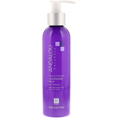 Andalou Naturals, 클렌징 밀크, 살구나무 프로바이오틱, 노화 방지, 178ml(6fl oz)