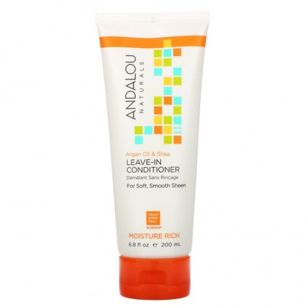 Andalou Naturals, 리브-인 컨디셔너, 아르간 오일 & 시어, 200ml(6.8fl oz)