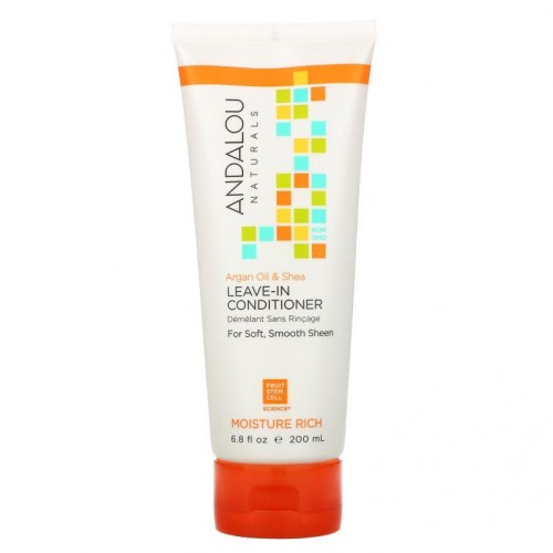 Andalou Naturals, 리브-인 컨디셔너, 아르간 오일 & 시어, 200ml(6.8fl oz)