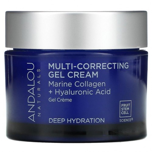 Andalou Naturals, 멀티 코렉팅 크림, 바이오-디자인드 콜라겐 + 히알루론산, 50ml(1.7fl oz)