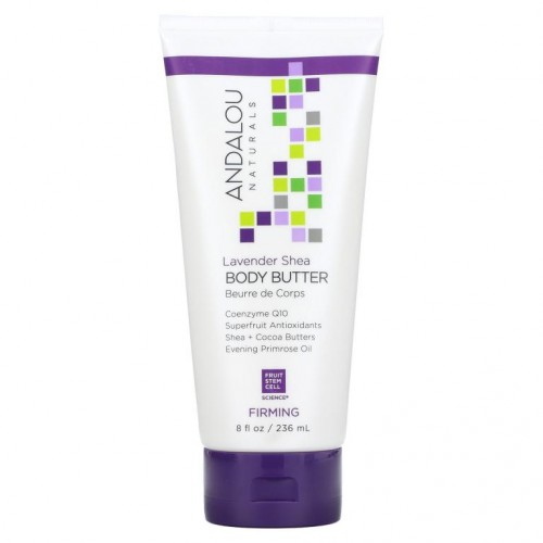 Andalou Naturals, 바디 버터, 퍼밍, 라벤더 시아, 8 fl oz (236 ml)