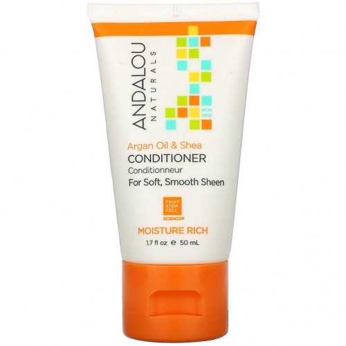 Andalou Naturals, 컨디셔너, 아르간 오일 & 시어, 50ml(1.7fl oz)