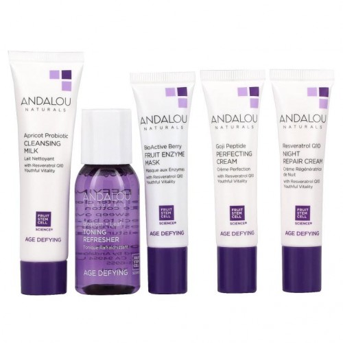 Andalou Naturals, 겟 스타티드 에이지 디파잉, 스킨 케어 에센셜, 5종 세트