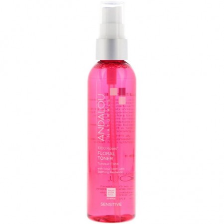Andalou Naturals, 플로랄 토너, 1000 Roses, 민감성 피부, 178ml(6fl oz)
