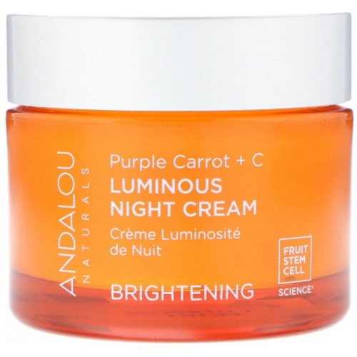 Andalou Naturals, 물광 나이트 크림, 자주색 당근 + C, 1.7fl oz (50ml)
